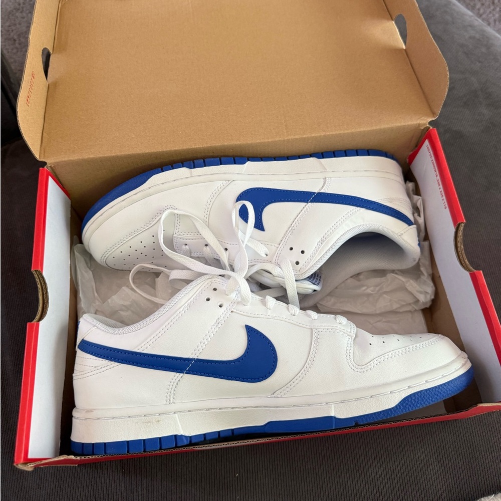 Nike Dunk Low White Hyper Royal